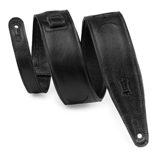 Levy's 2.5" Padded Garment Leather Guitar Strap - Moon Phases Black