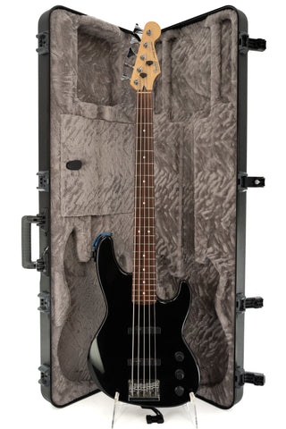 Used Fender Jazz Bass Plus V 1990-1994 - Black - Made in USA with Hardshell Case - Owned and Gigged with by Justin Beck of Glassjaw