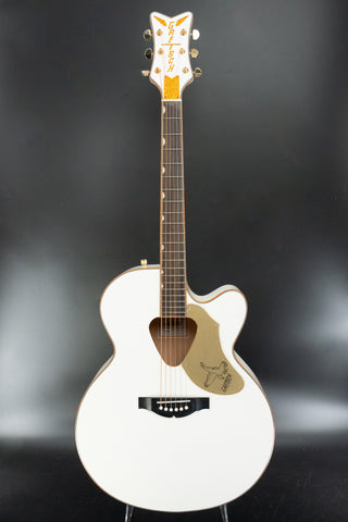 Used Gretsch G5022CWFE Rancher Falcon Jumbo Acoustic-Electric Guitar - White - Ser. IS201216852