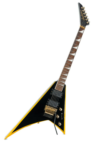 Used Jackson X Series Rhoads RRX24 - Black with Yellow Bevels - Ser. ICJ1855566