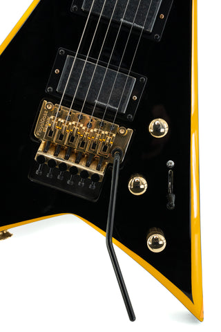 Used Jackson X Series Rhoads RRX24 - Black with Yellow Bevels - Ser. ICJ1855566