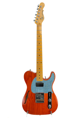 Used G&L Tribute Series ASAT Classic Bluesboy Semi-Hollow with Maple Fretboard - Clear Orange