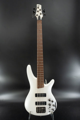 Used Ibanez SR305E 5 String Electric Bass - Pearl White