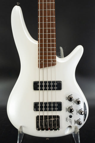 Used Ibanez SR305E 5 String Electric Bass - Pearl White