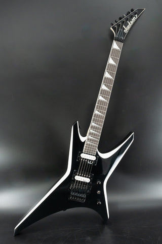 Used Jackson JS32 Warrior - Black with White Bevels