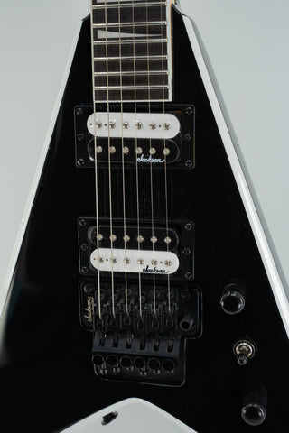 Used Jackson JS32 King V Black with White Bevels