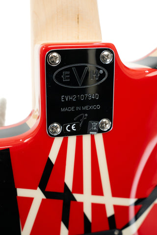 Used EVH Striped Series - Red Black and White Stripes - Ser. EVH2107940