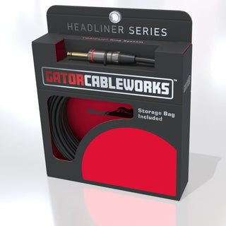 Gator Headliner Series Straight to Right Angle Instrument Cable - 10 Feet