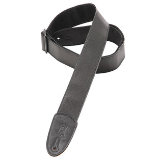 Levy's 2" Garment Leather Easy-Slide Guitar Strap - Black