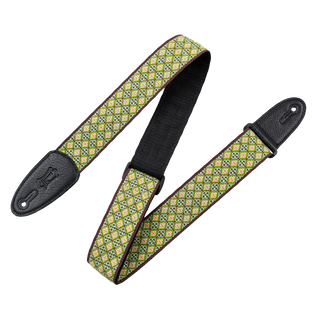 Levy's 2" Hootenanny Jacquard Weave Guitar Strap - Green Mosaic