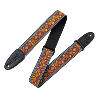 Levy's 2" Hootenanny Jacquard Weave Guitar Strap - Red Aztec