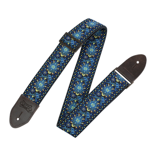 Levy's 2" Vintage Hootenanny Jacquard Weave Guitar Strap - Blue