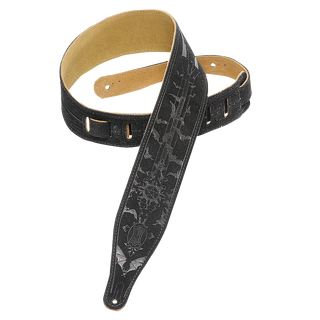 Levy's 2.5" Embossed Suede Series Strap - Black Bats