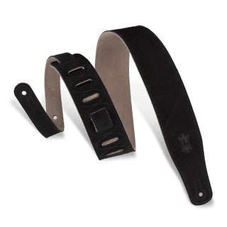 Levy's 2.5" Suede Guitar Strap - Black