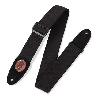 Levy's 2" Signature Series Cotton Guitar Strap - Black