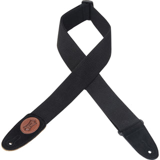 Levy's 2" Signature Series Cotton Guitar Strap - Black