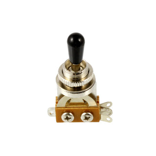 Allparts Short Toggle Switch - Chrome With Black Tip