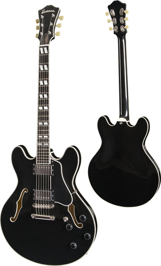 Eastman T486 Thinline Semi-Hollowbody Electric Guitar - Black