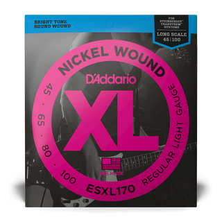 D'Addario XL Double Ball End Long Scale Bass Strings - Regular Light 45-100