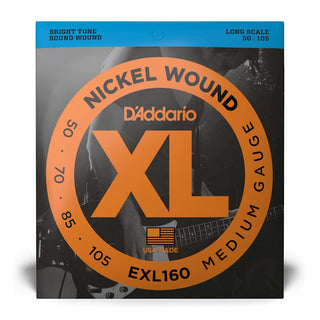 D'Addario XL Nickel Wound Long Scale Bass Strings - Medium 50-105