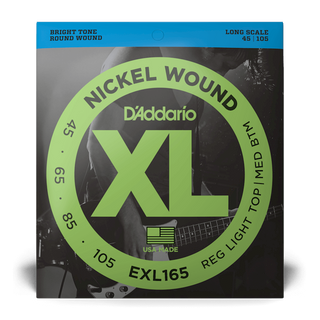 D'Addario XL Nickel Wound Long Scale Bass Strings - Regular Light / Medium Bottom 45-105