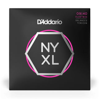 D'Addario NYXL Nickel Wound Electric Guitar Strings - Super Light Balanced Tension 9-40