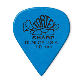 Dunlop Tortex Sharp Guitar Picks - 1.0mm Blue (12-pack)